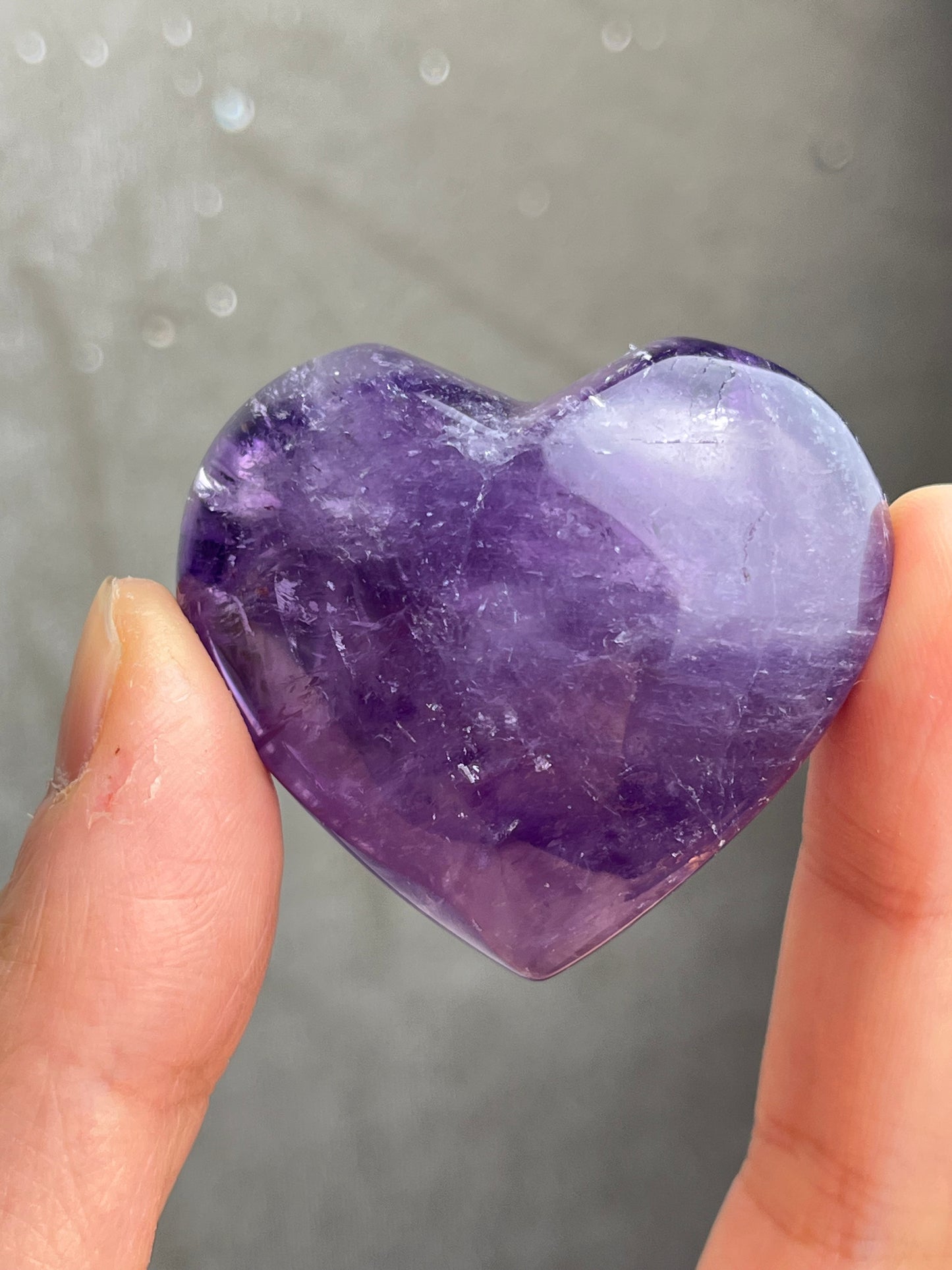 Ametyst hjerte 4-5cm