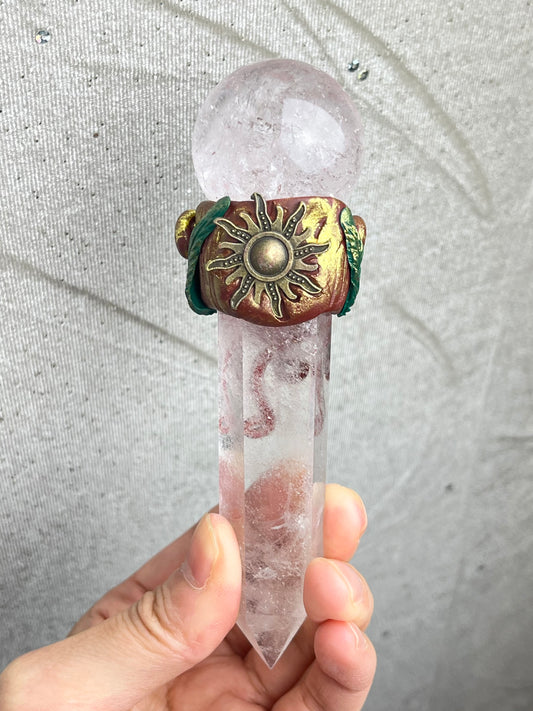 Krystall tryllestav, Klar Kvarts og Grønn Aventurin