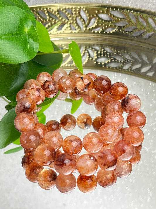 Flammekvarts armbånd 12mm+