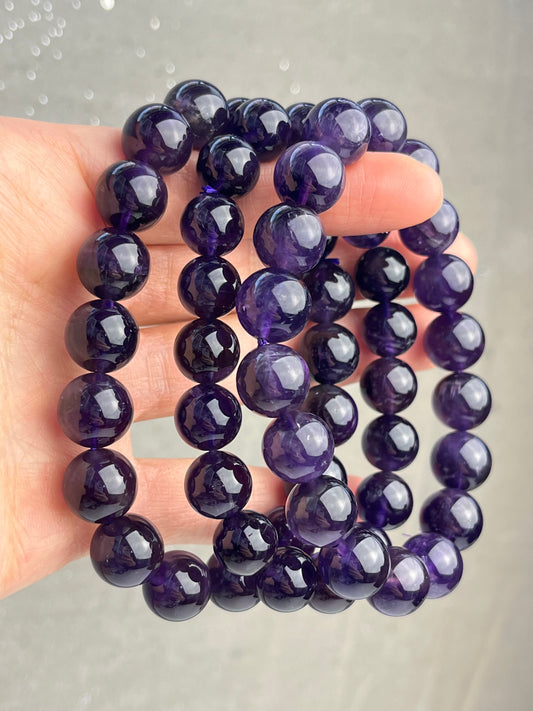 Ametyst armbånd 10-11mm+