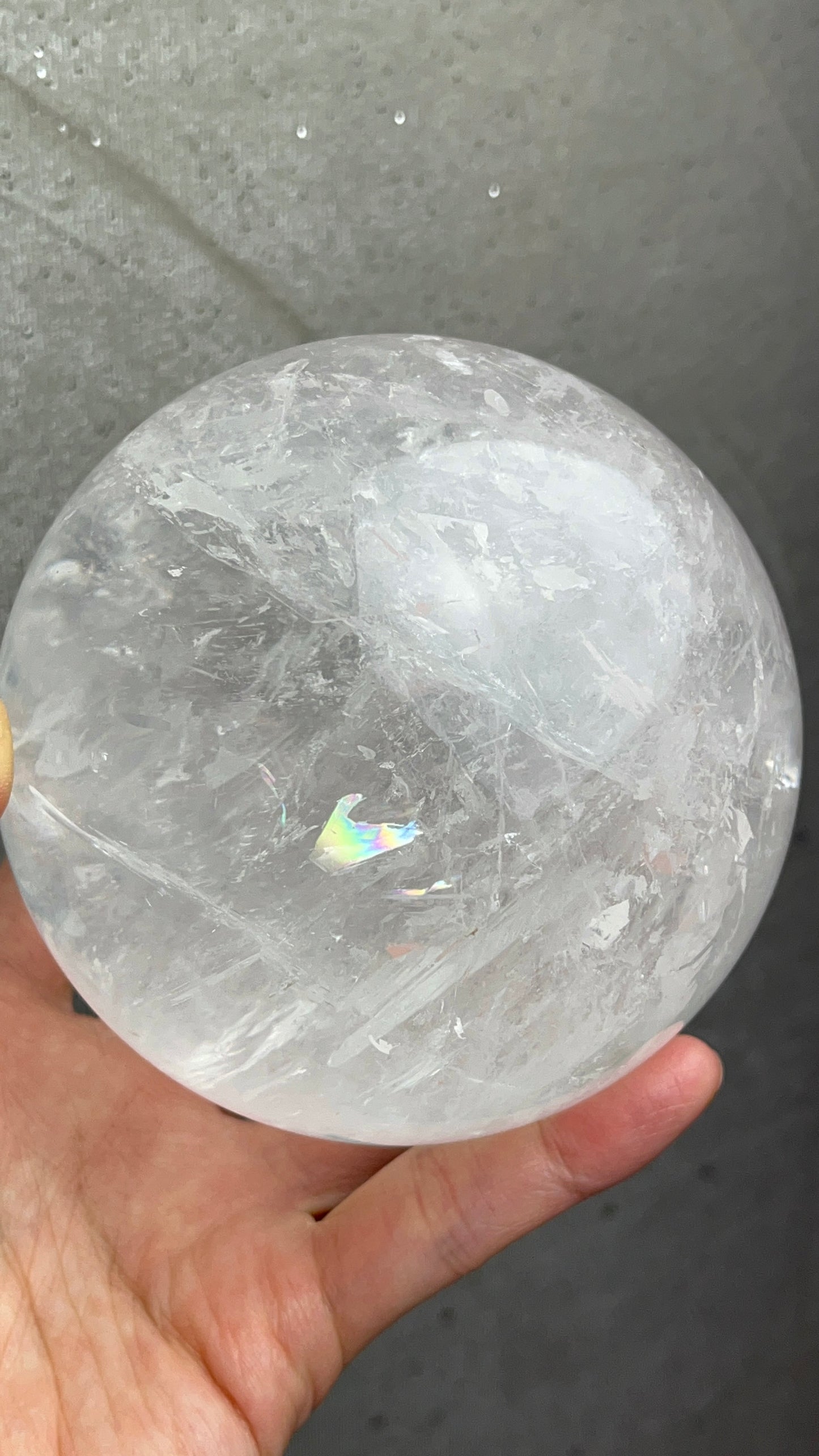 Klar kvarts Bergkrystall Kule 9.5cm, 1.2kg