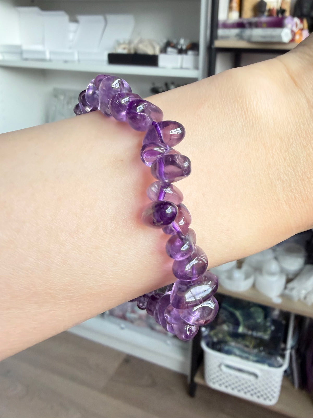 Ametyst armbånd 9-11mm+