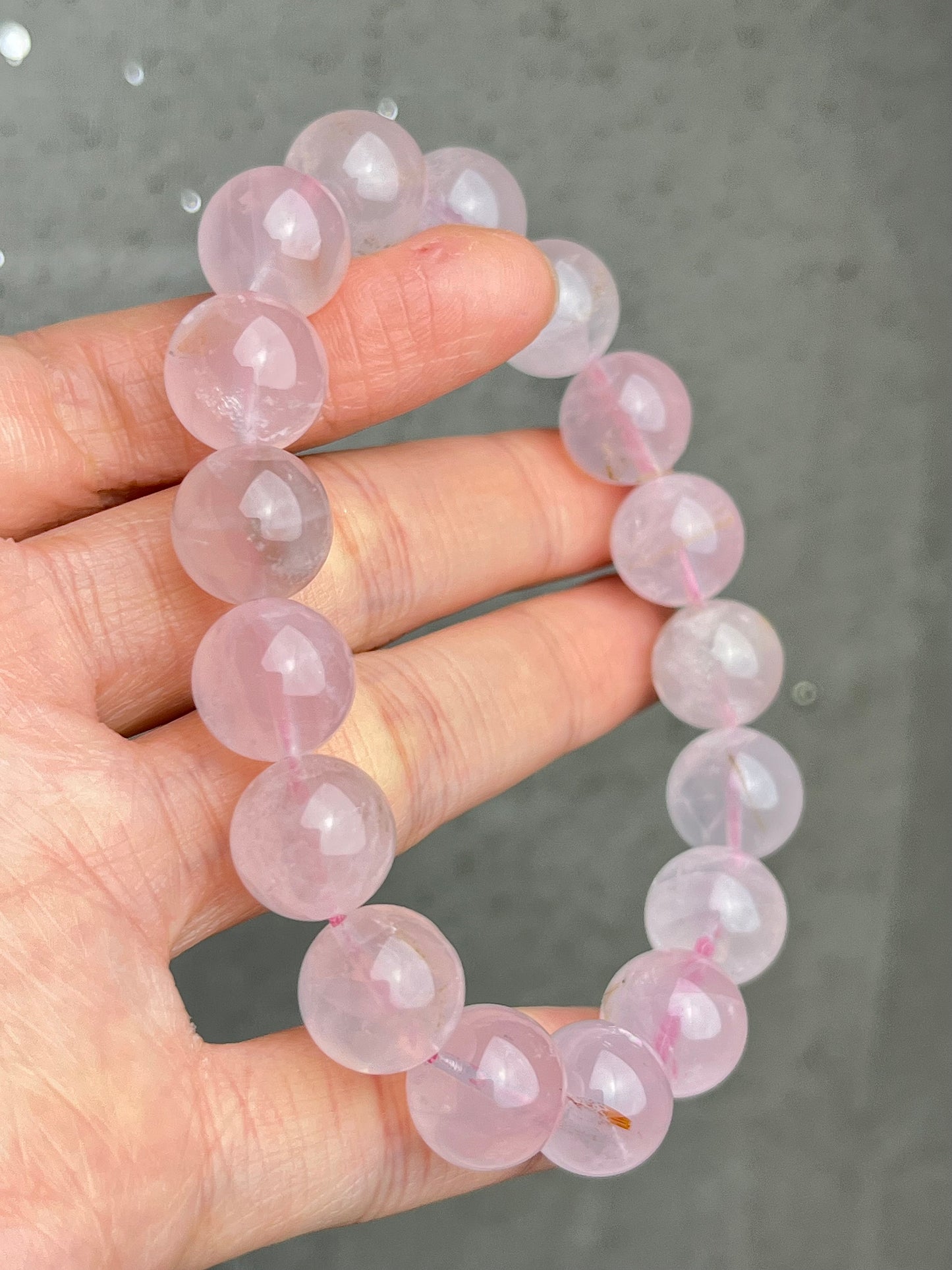 Rosenkvarts armbånd 12mm+