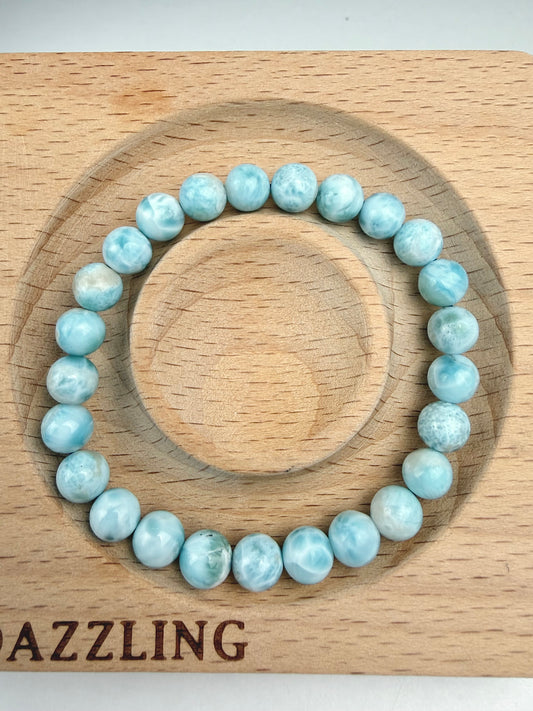 Larimar armbånd 7mm+