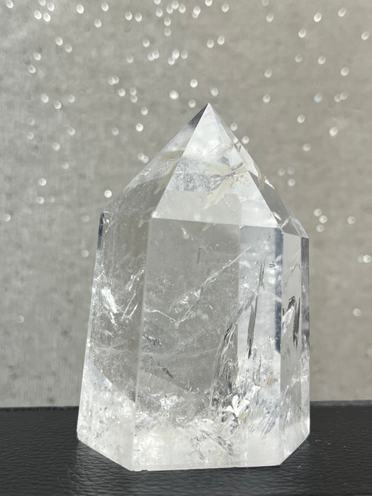 Bergkrystall klar kvarts tårn