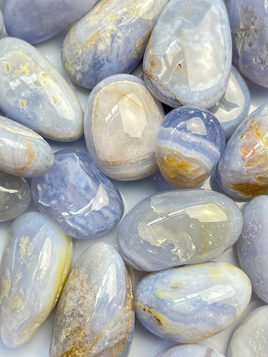 Blonde Agat tromlet 20-40mm