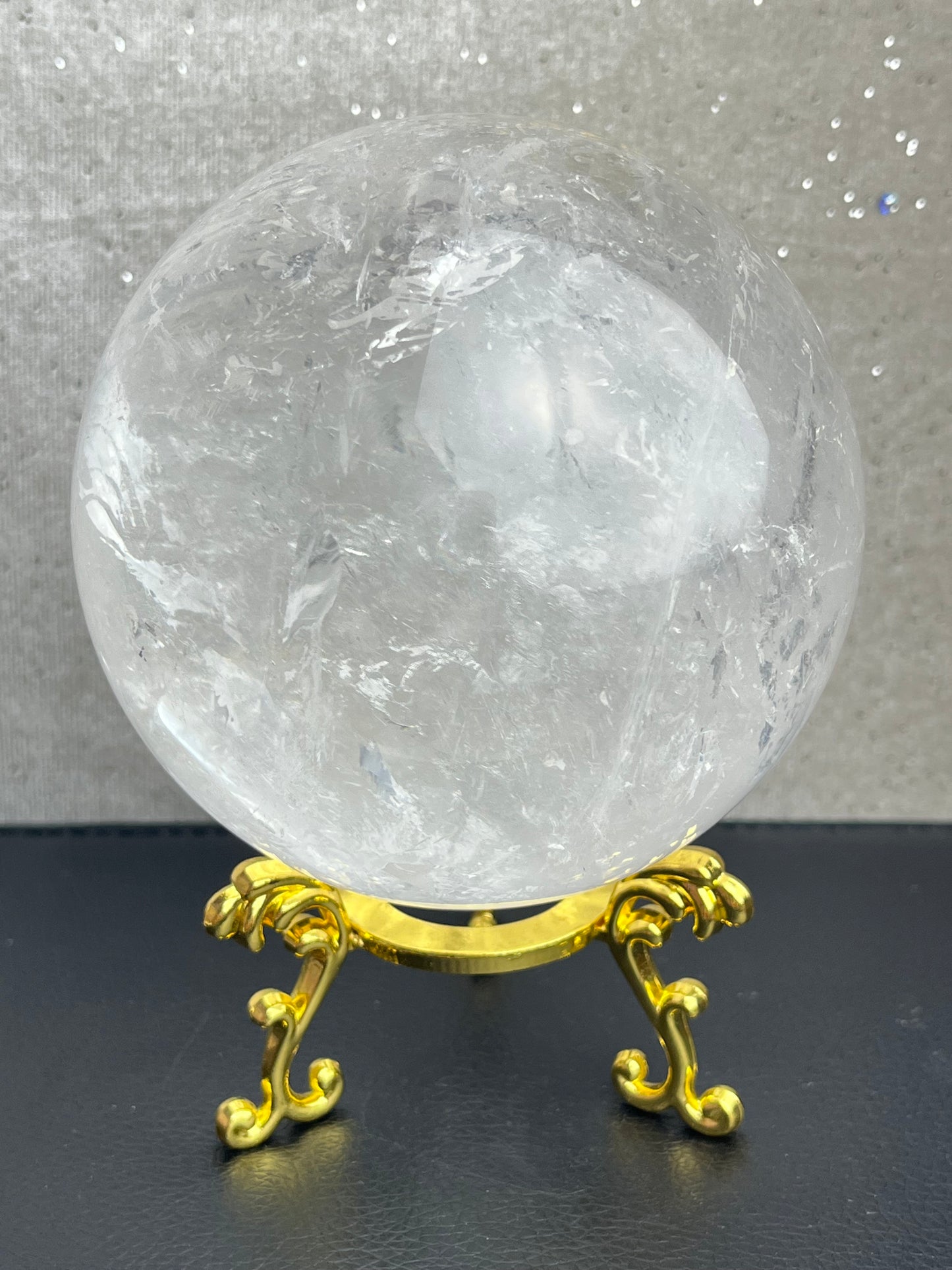 Klar kvarts Bergkrystall Kule 9.5cm, 1.2kg