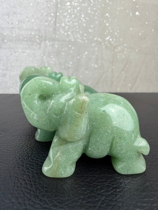 Grønn Aventurin Elefant
