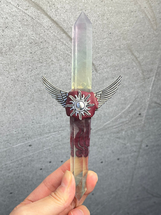 Krystall tryllestav, Fluoritt