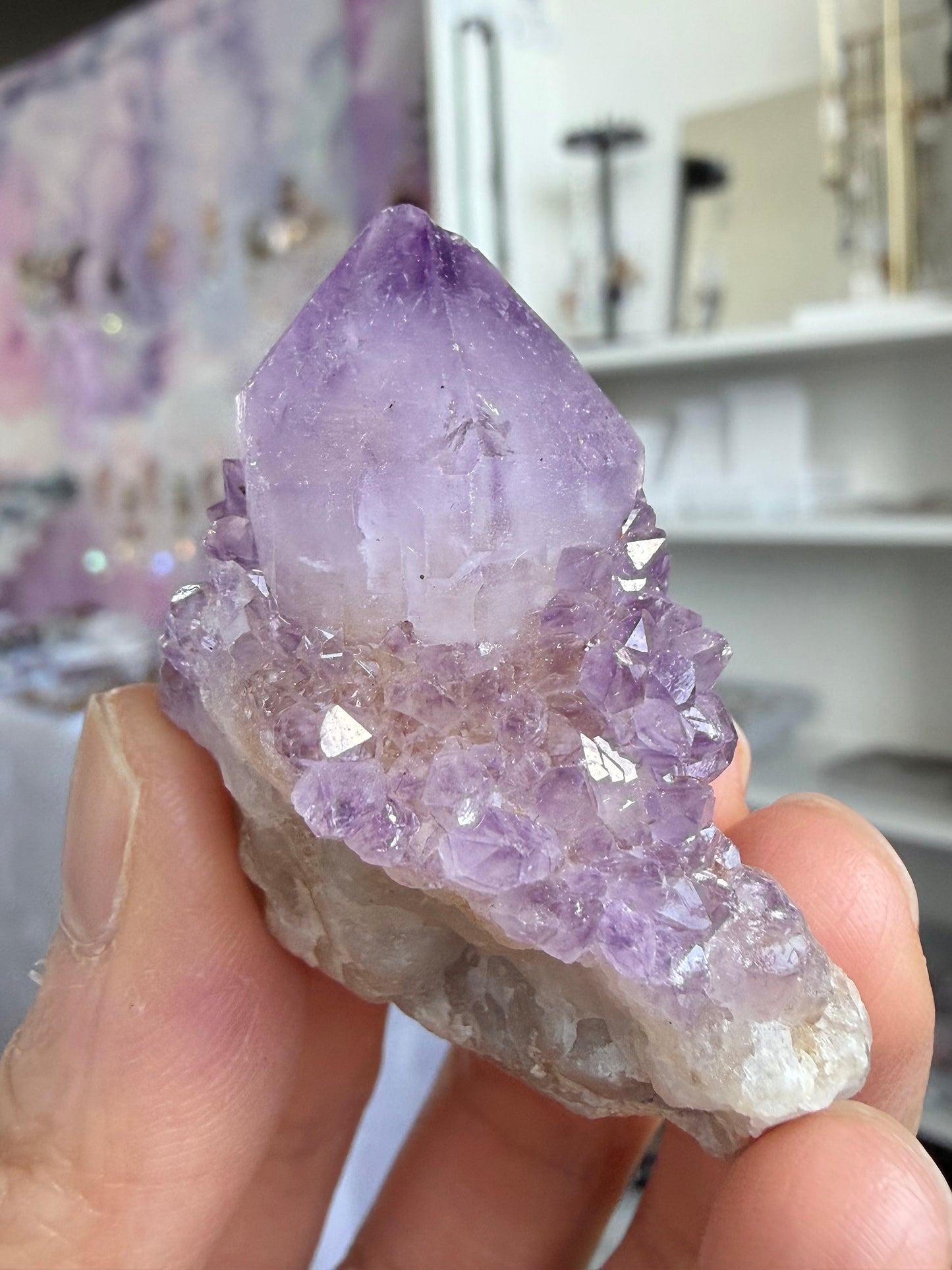 Ametyst kaktuskvarts (spirit quartz)