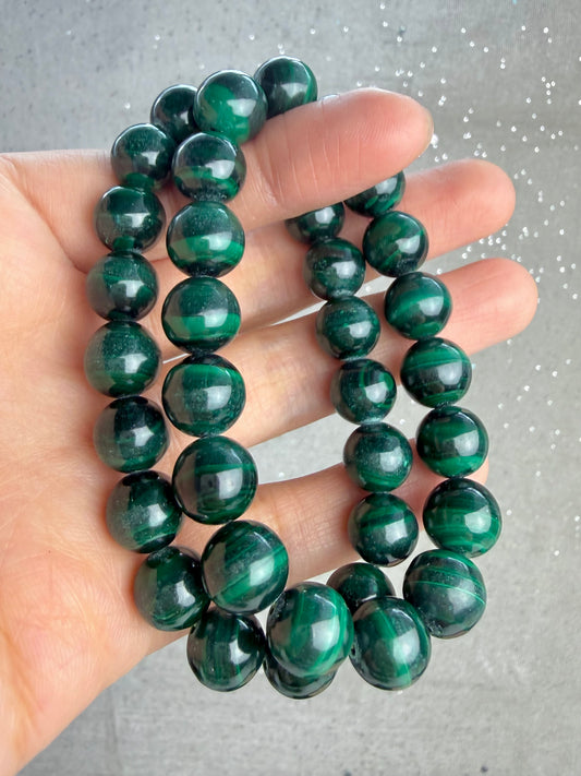 Malakitt armbånd 10mm+