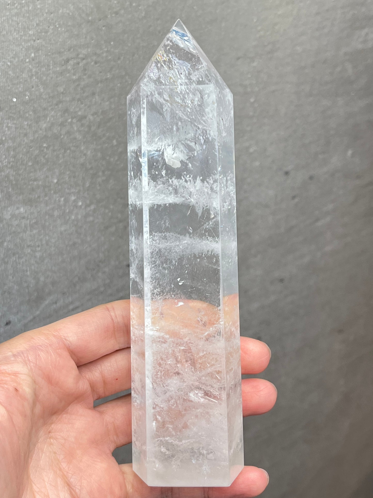 Bergkrystall klar kvarts tårn