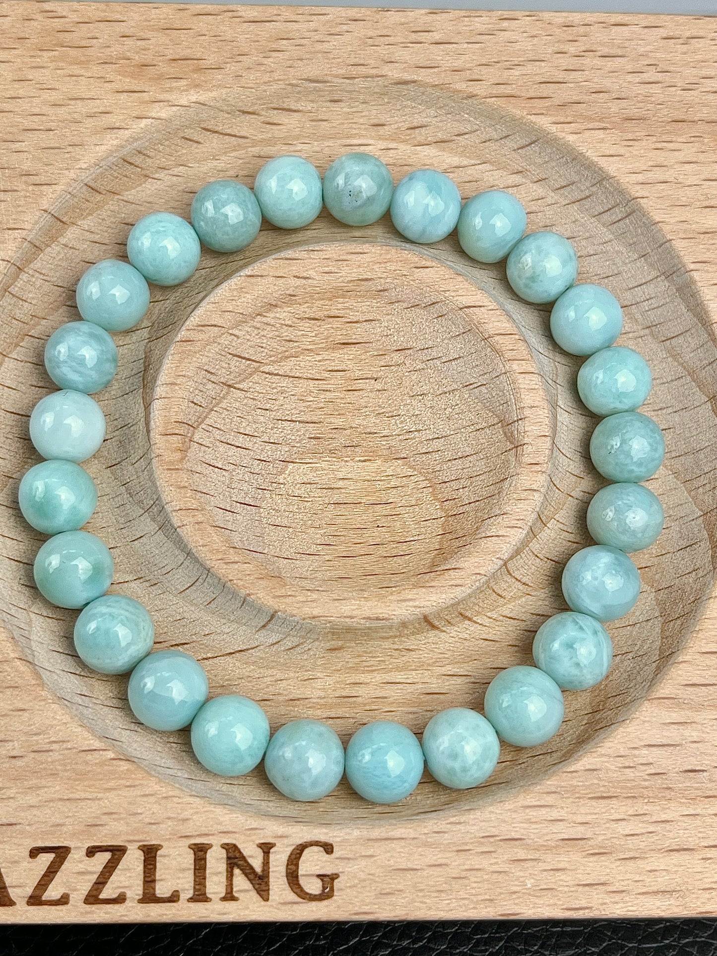 Larimar armbånd 7mm+