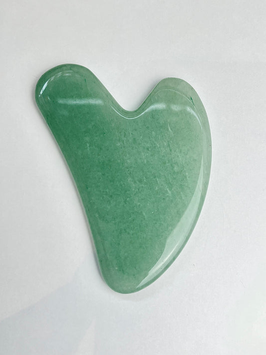 Grønn Aventurin Gua Sha med gaveeske