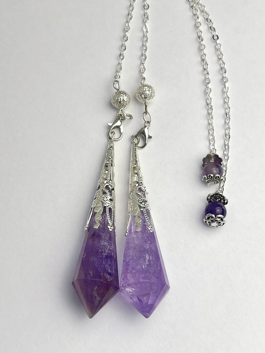 Ametyst Anheng/Pendel med kjede