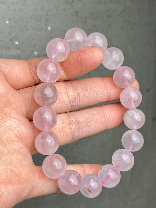 Rosenkvarts armbånd 12mm+