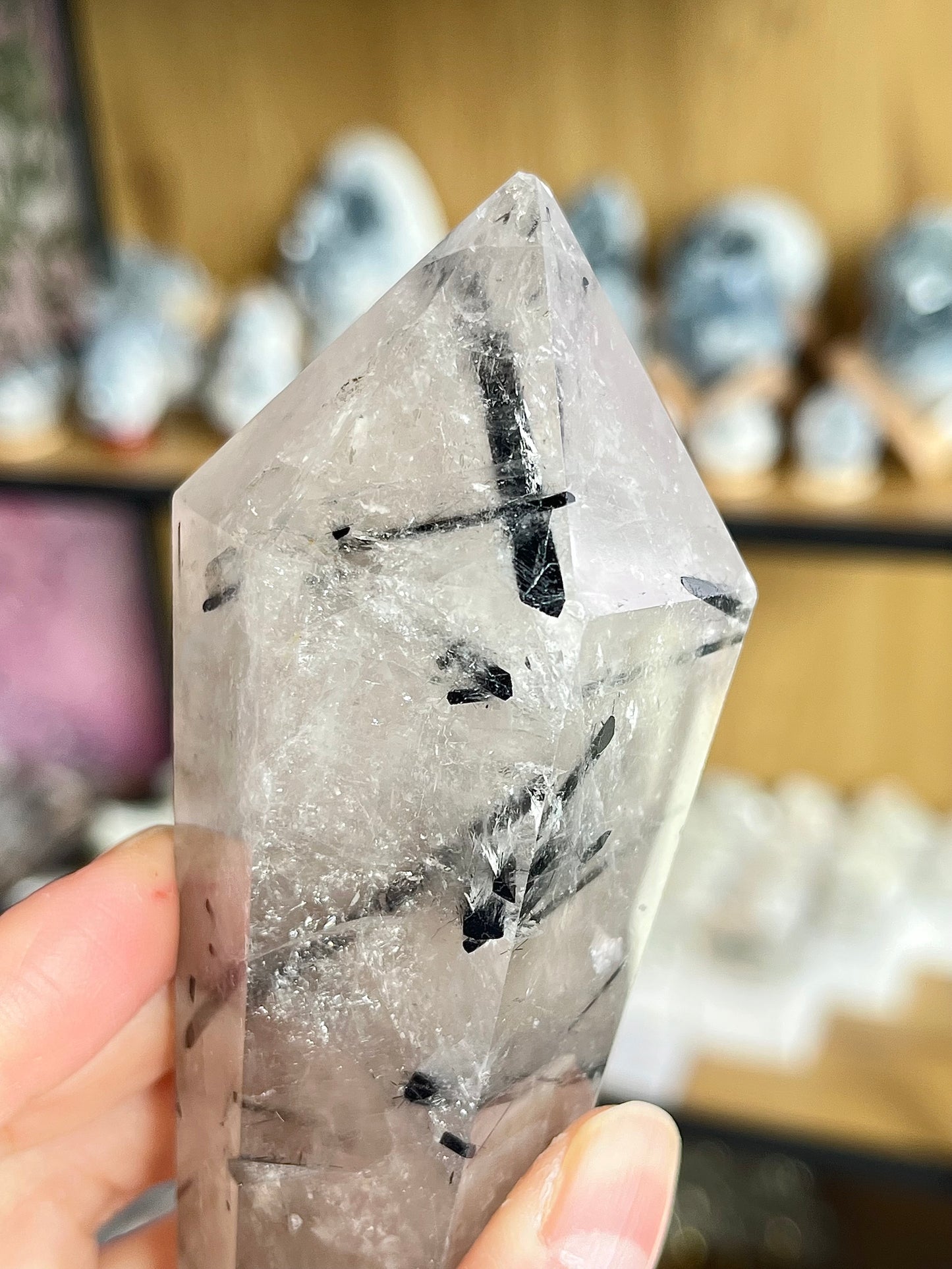 Polished Tourmaline Quartz Scepter