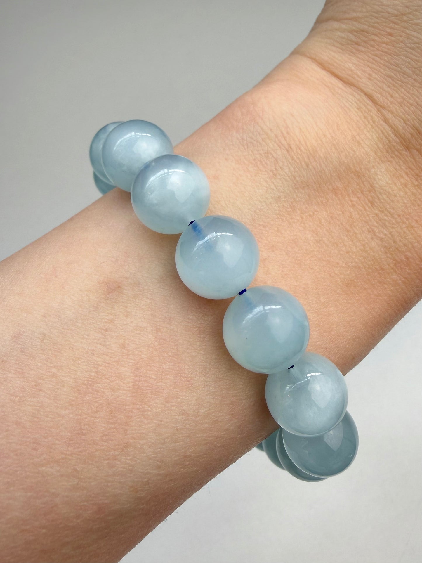 Akvamarin armbånd 10-11mm+