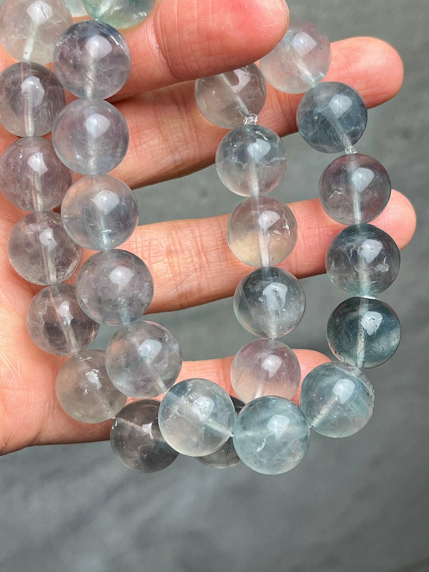 Fluoritt armbånd 12-13mm+