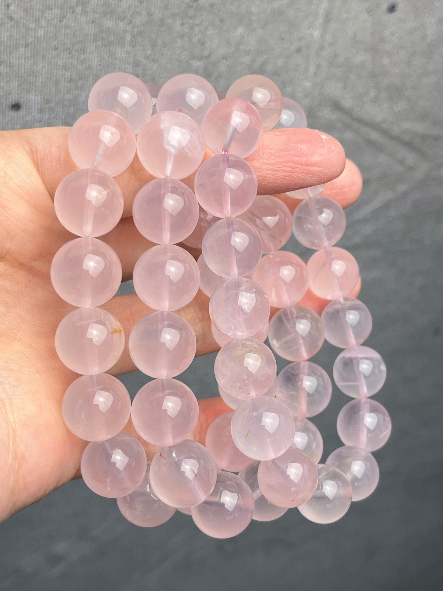 Rosenkvarts armbånd 12mm+