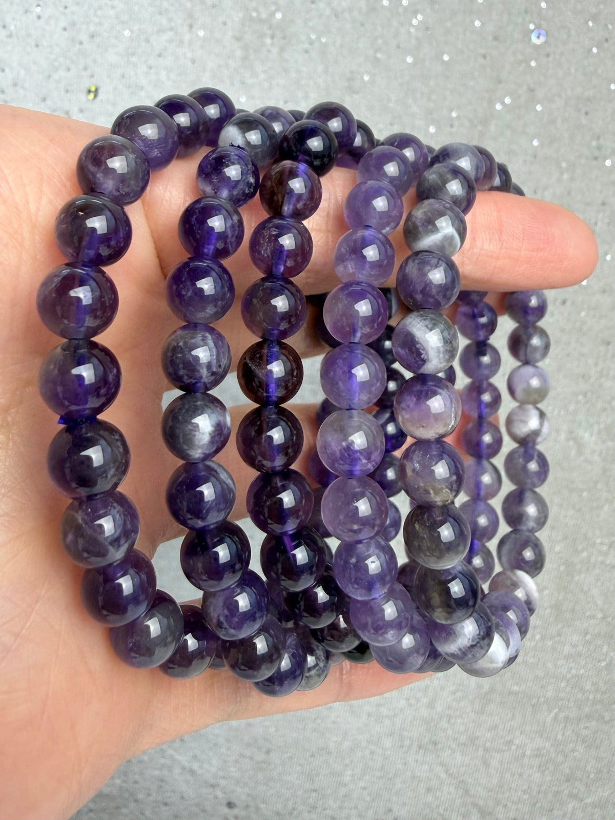 Ametyst armbånd 7mm+