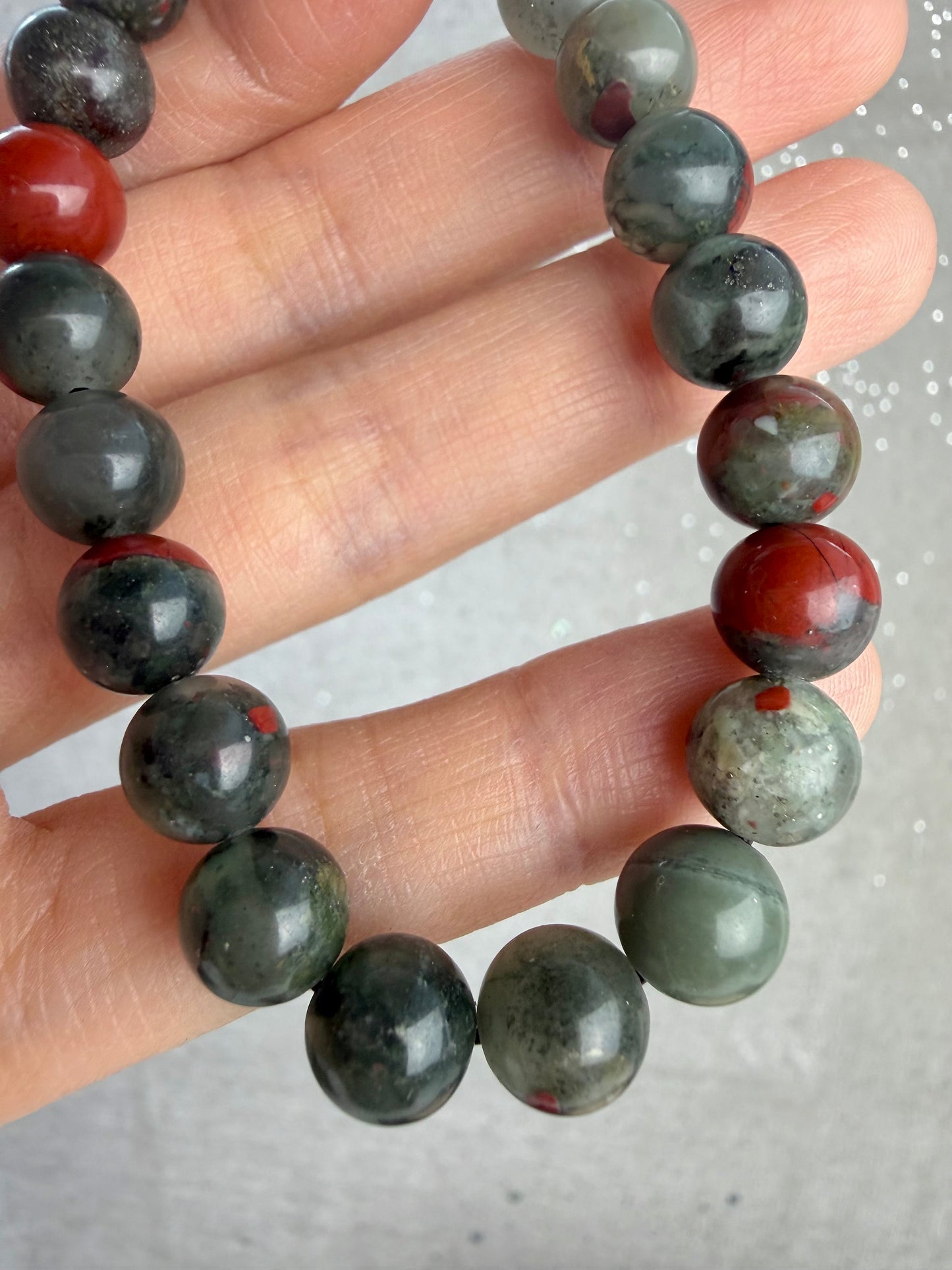 Afrikansk blodstein armbånd 8mm+