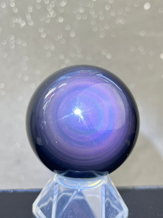 Regnbue obsidian kule