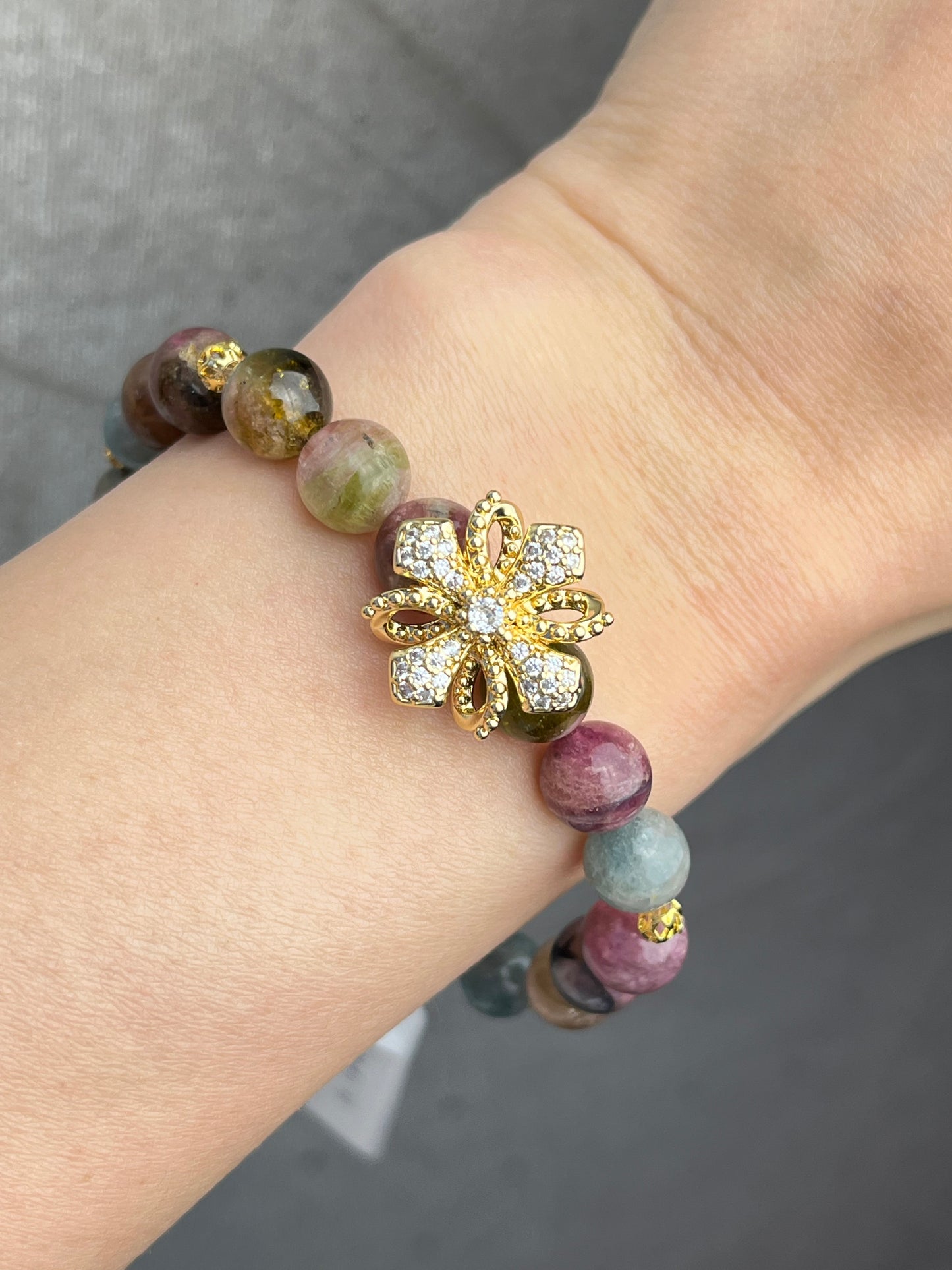 Handmade tourmaline bracelet
