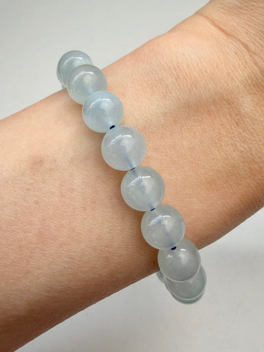 Akvamarin armbånd 8mm+