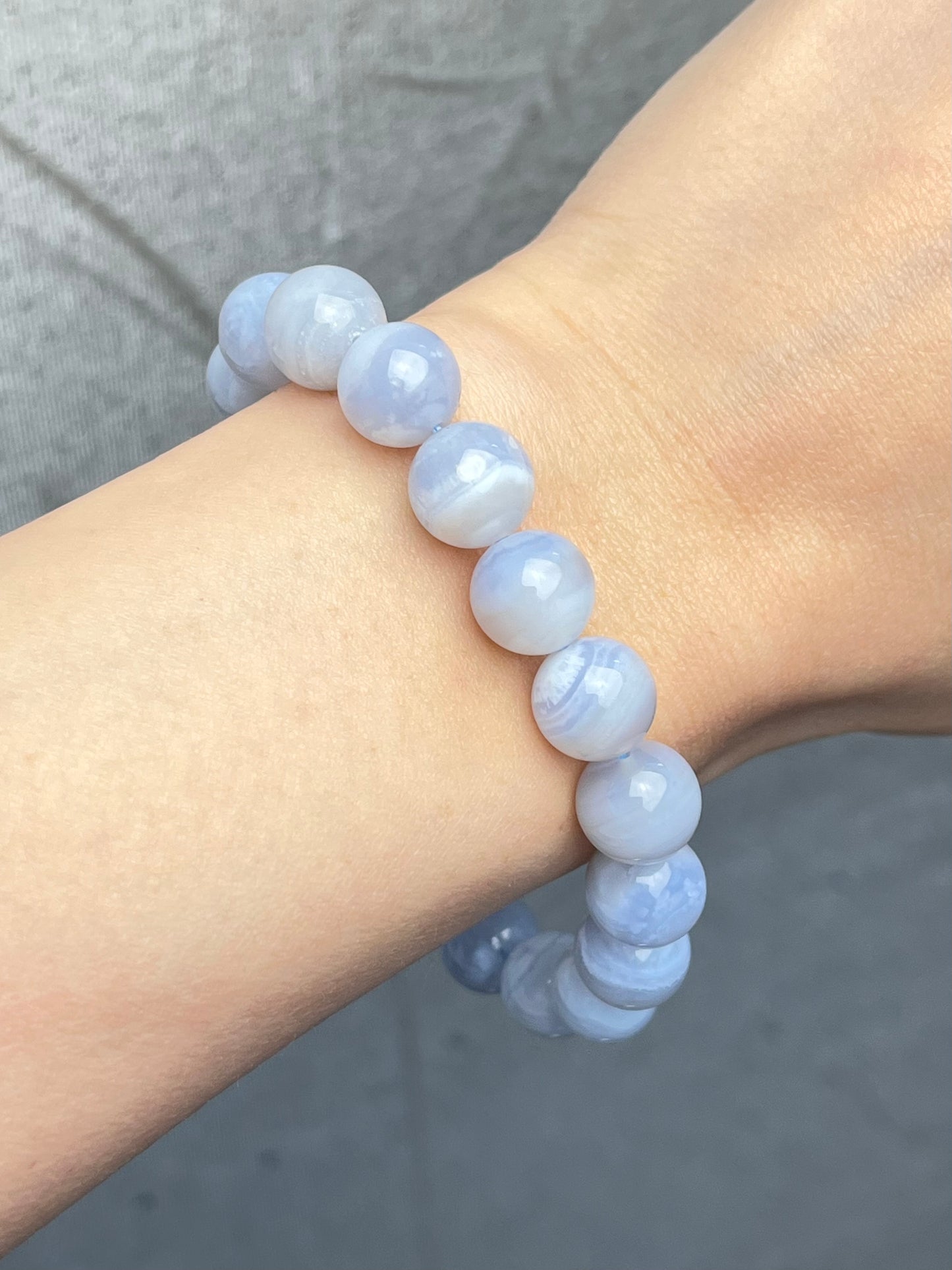 Blonde Agat armbånd 10-11mm+