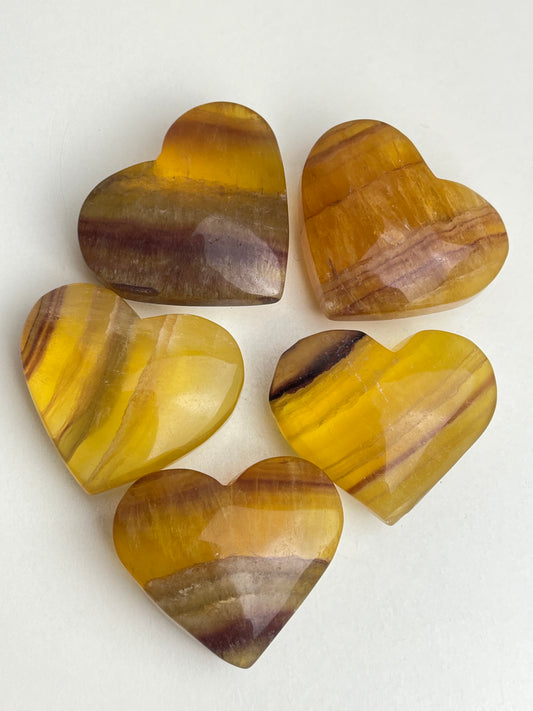 Gul Fluoritt Hjerte