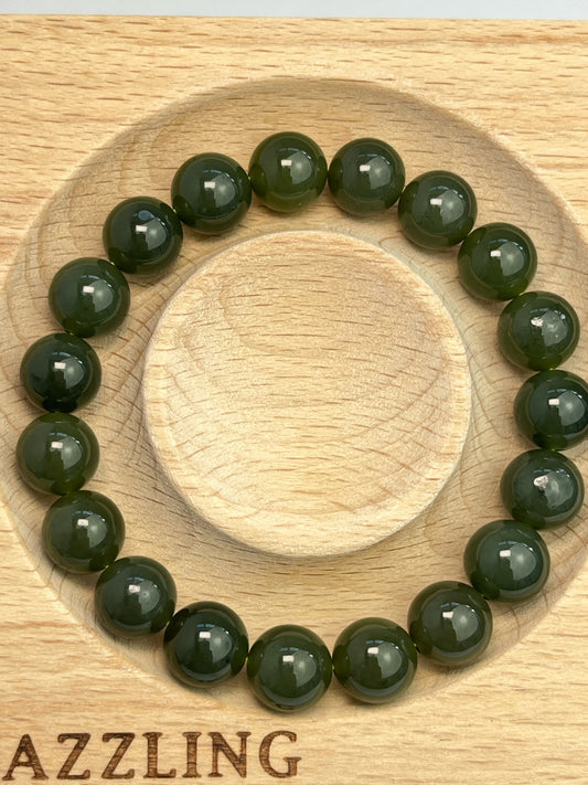 Jade, Nefritt armbånd 10mm+