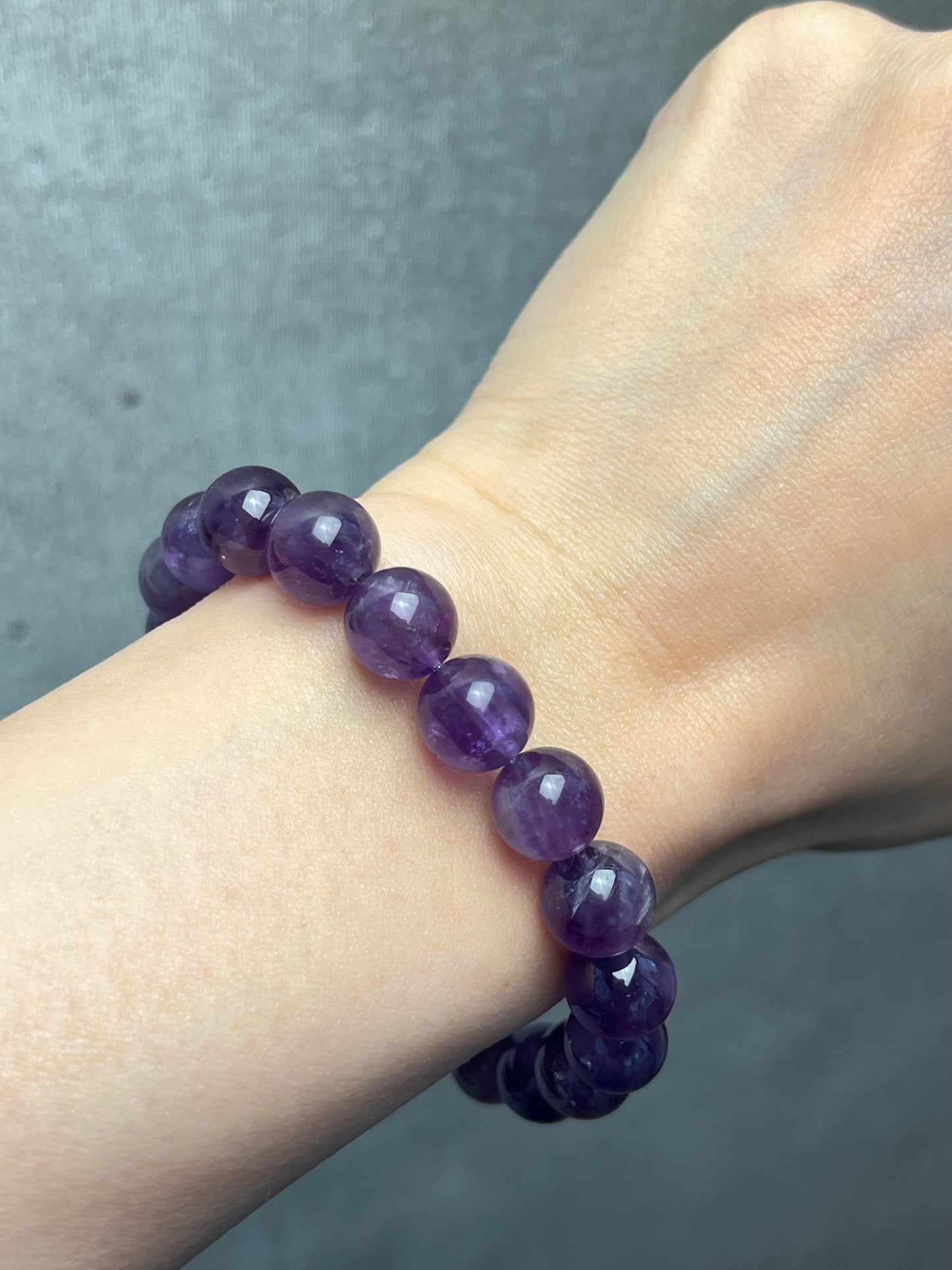 Ametyst armbånd 10-11mm+