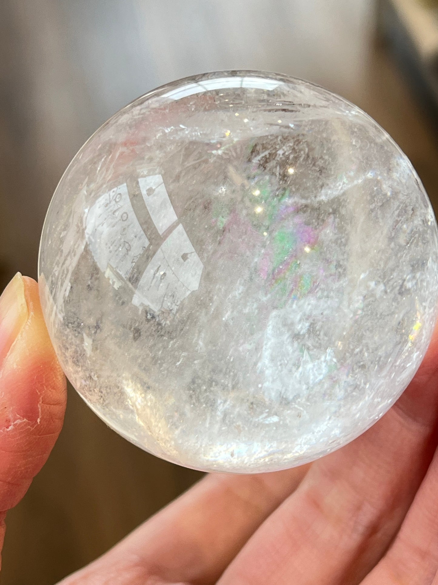 Klar kvarts Bergkrystall Kule