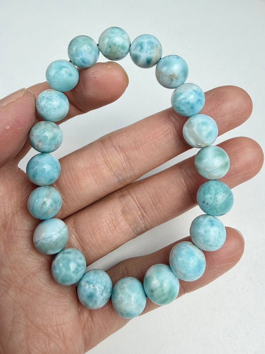 Larimar armbånd 9mm+