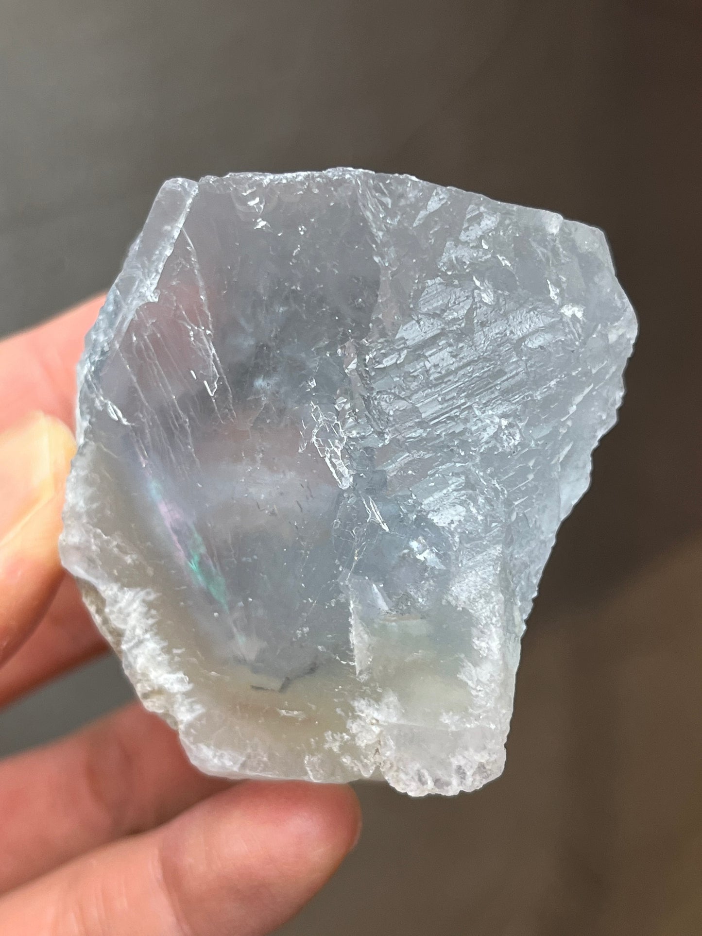 Lys blå Fluoritt, Rå, God kvalitet