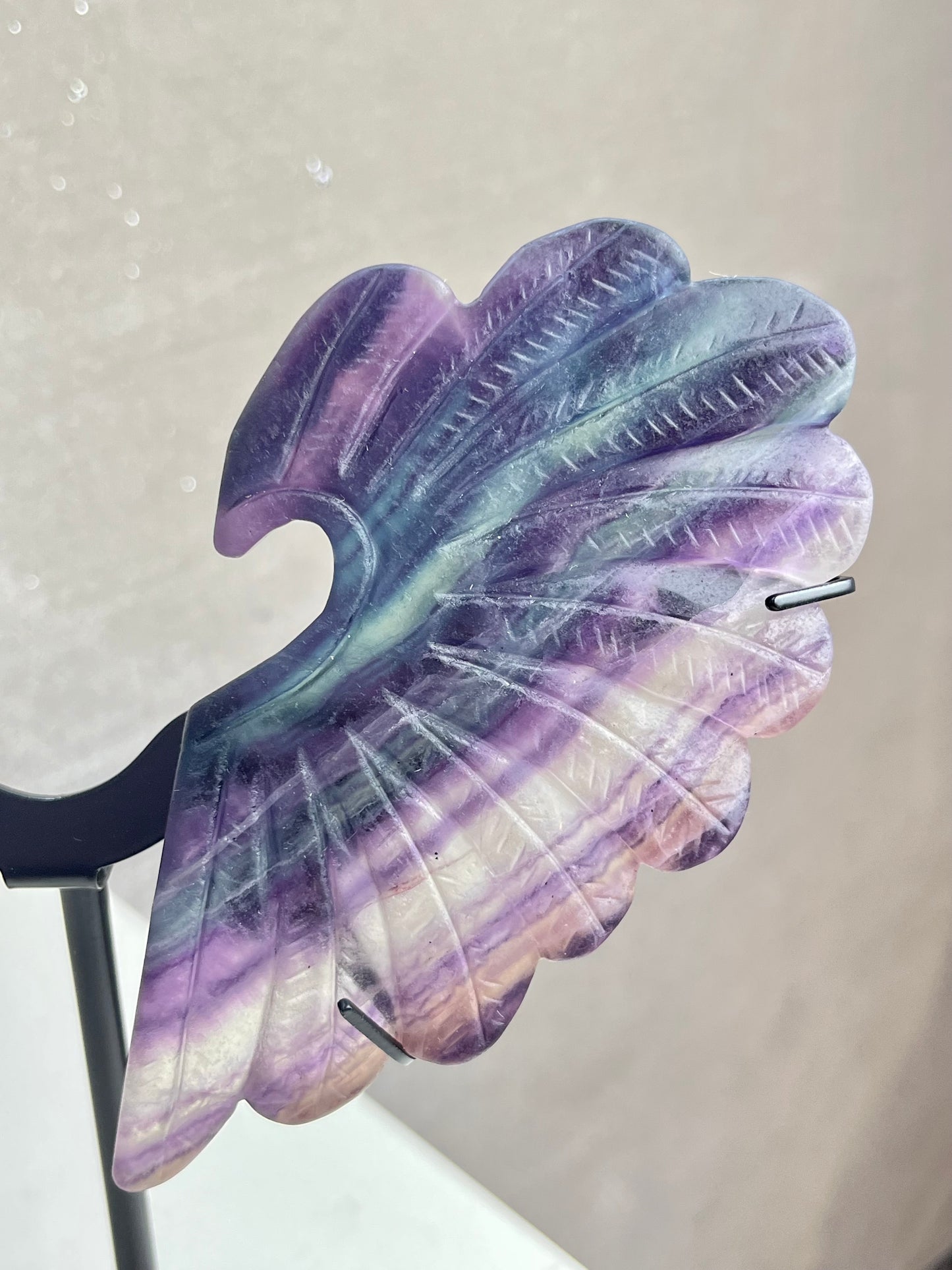 Regnbue Fluoritt Vinger (med stand)