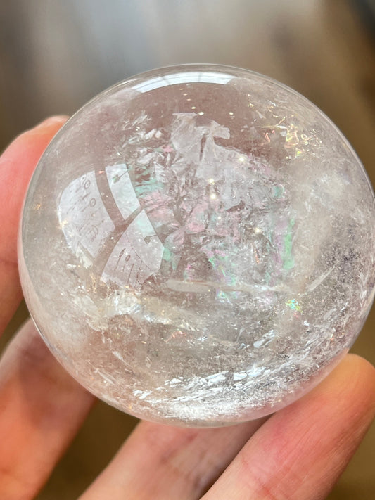 Klar kvarts Bergkrystall Kule