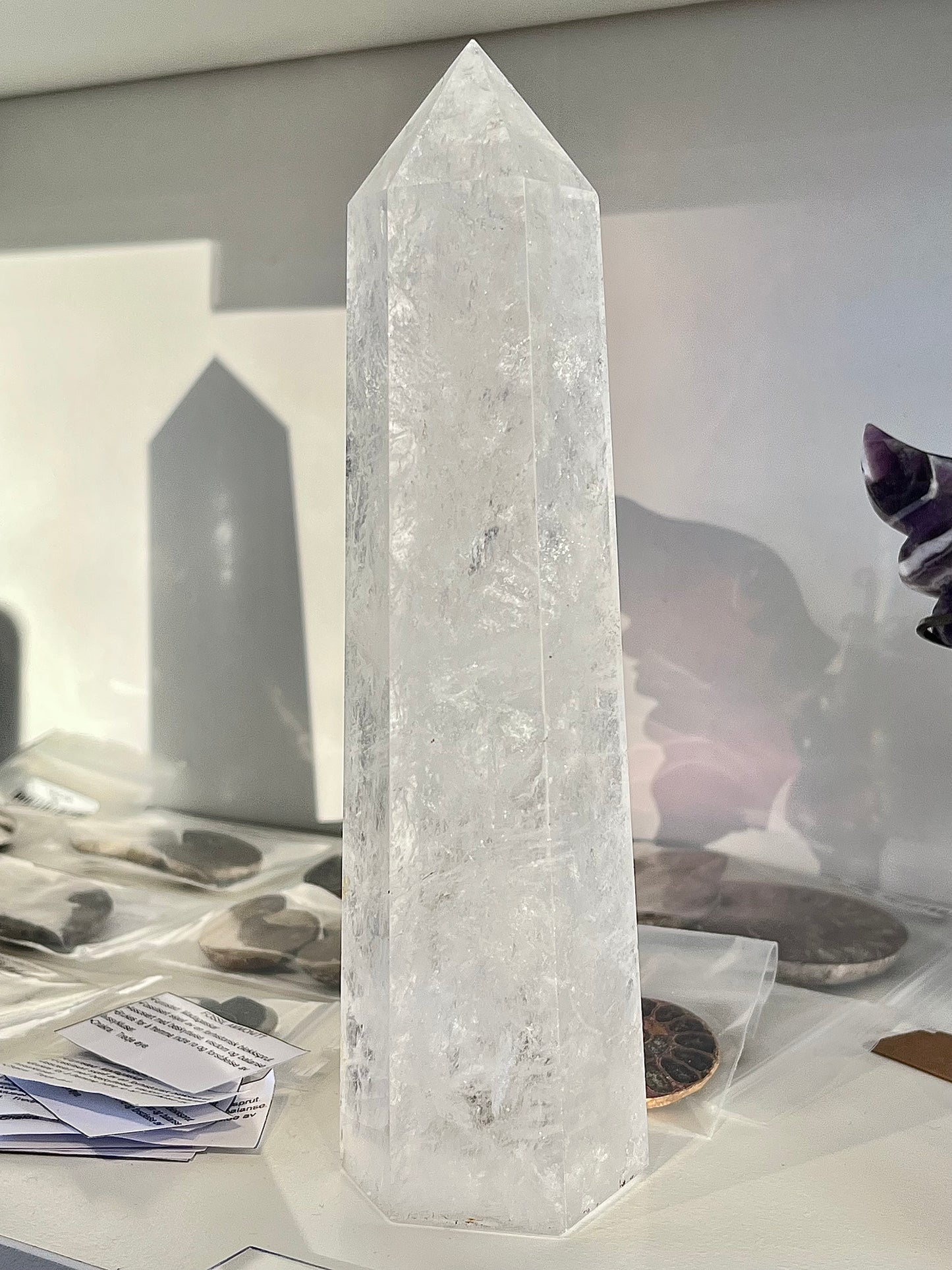 Bergkrystall klarkvarts tårn 19cm