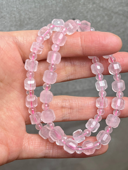 Rosenkvarts armbånd 6-7mm+