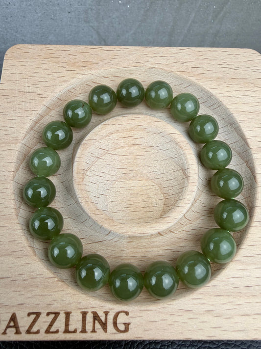 Jade, Nefritt armbånd 10mm+