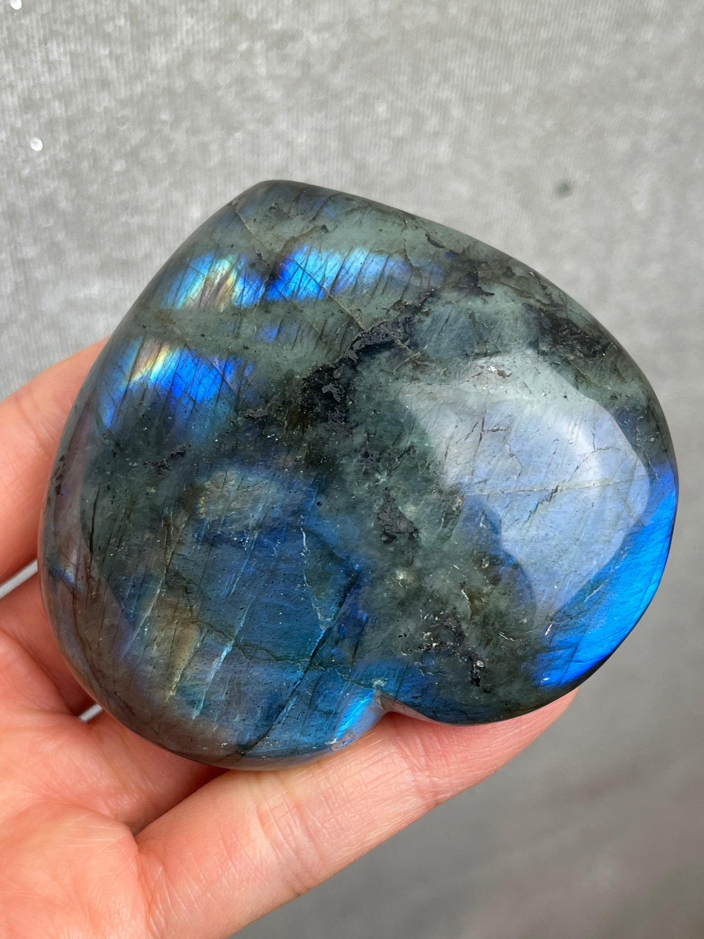 Labradoritt Hjerte 7cm