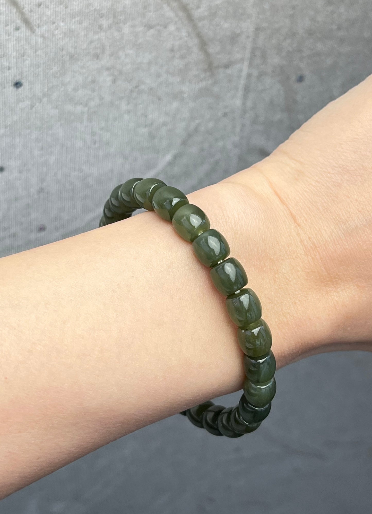 Jade, Nefritt armbånd 7-8mm+