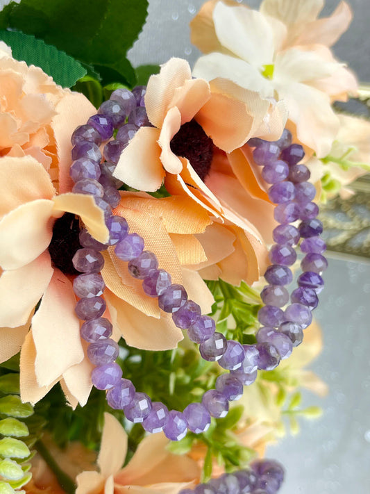 Ametyst armbånd 6mm+