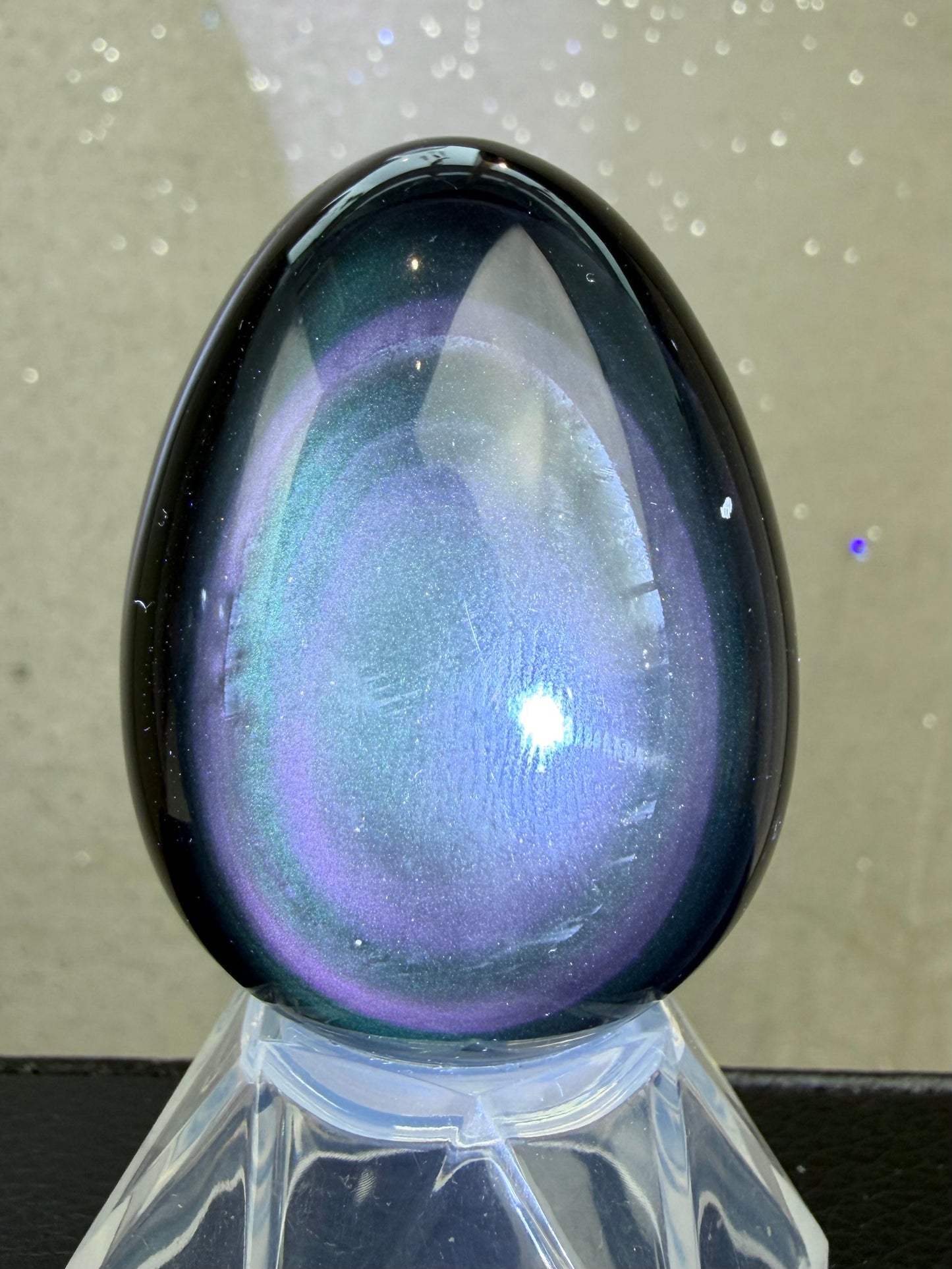 Regnbue obsidian Egg