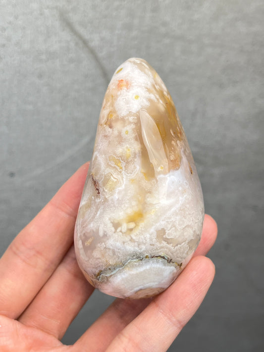 Blomster Agat Håndstein