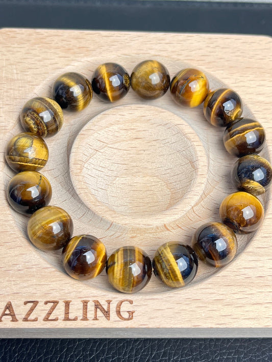 Tigerøye armbånd 11-12mm+