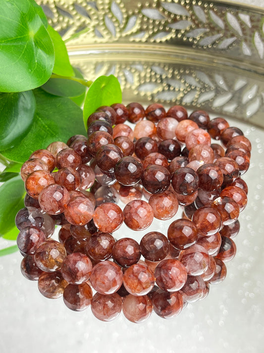 Flammekvarts armbånd 10mm+