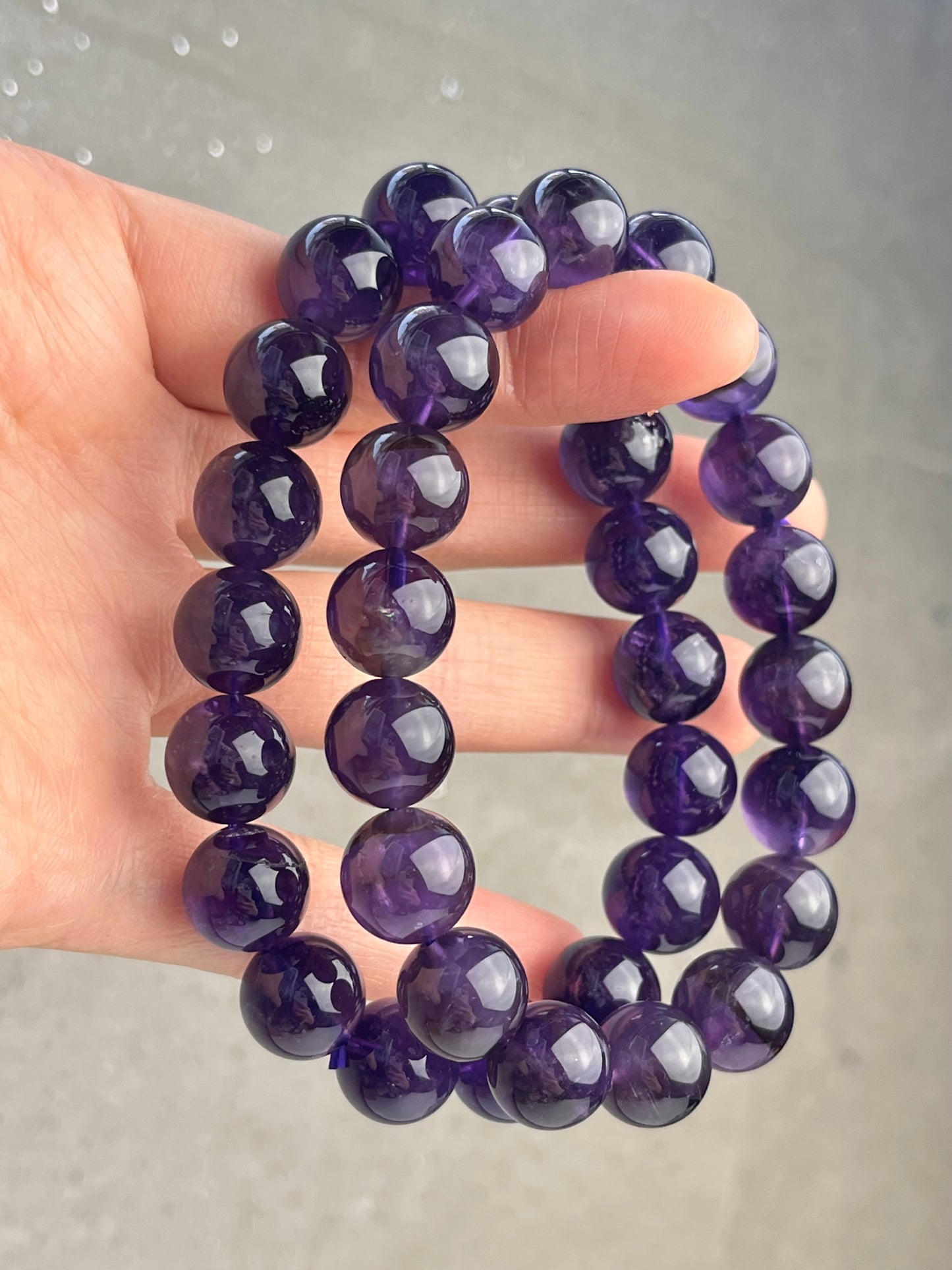 Ametyst armbånd 11mm+