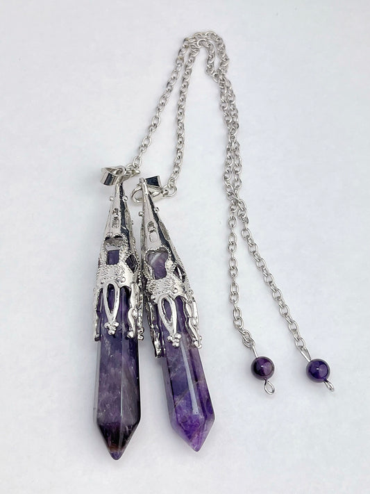 Ametyst Anheng/Pendel med kjede